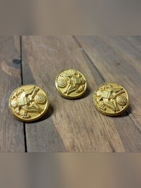 Antique US Army Great Seal Uniform Buttons (Lot Of 3)